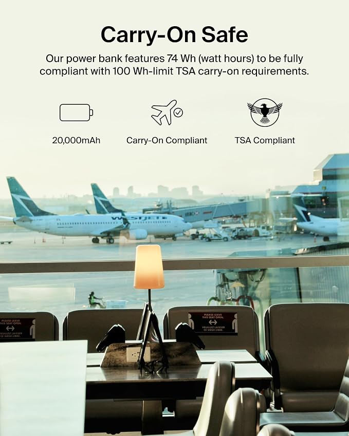 Belkin 20000mAh 30W USB C Power Bank, Portable Charger for iPhone & iPad | Fast Charging, Integrated USB C Cable, Eatra USB C Port, iPhone 17, iPad, Samsung Galaxy S26, Charge 2 Devices - Image 2