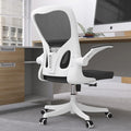 Monhey Office Chair - Ergonomic Office Chair with Lumbar Support & Flip Up Arms Home Office Desk Chairs Rockable High Back Swivel Computer Chair White Frame & Black Mesh Study Chair by Monhey-EasyErgonomicChair