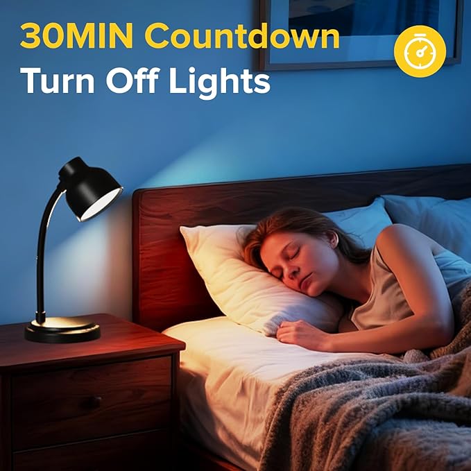 LED Desk Lamp with 96 LEDs,High lumens Table lamp | Desk Lamp for Office Home,4 Brightness Dimmable Flexible Table Lamp,Reading Light for Bedside, Office, and Study Desk Use - Image 4