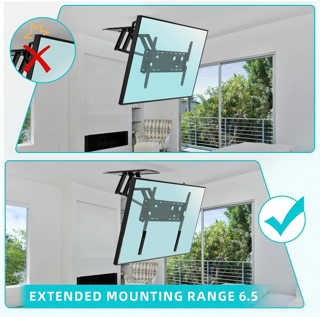 TV Mount Extension Bracket Kit,TV Mount Extender Designed for Low Vesa Pattern TV’s,Steel Wall Mount Extension Bracket Plate- 2 Pcs - Image 5