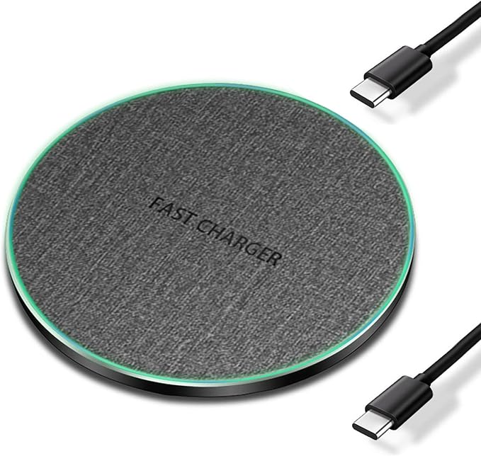 20W Fast Wireless Charger Pad,USB-C Wireless Phone Charging Station | Metal Frame Design,[20W SUPER Fast Charging] Wide Compatible with iPhone 17-11/Airpods,Samsung Galaxy/Buds,LG/Pixel -Gray by WirelessCharger