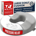 5 STARS UNITED Donut Pillow for Tailbone Pain & Hemorrhoids – Large Memory Foam Seat Cushion for Bed Sore-Prone Areas & Pressure Relief – Prostate, Postpartum & Pregnancy Support, Premium Gray Suede by 5STARSUNITED