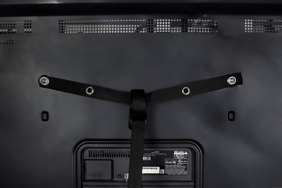 Mount It! TV Safety Straps For Child and Baby Proofing, Anti Tip Prevention and Earthquake Protection, Heavy Duty Metal Connectors, Secures to TV Stand and Walls, Black - Image 7
