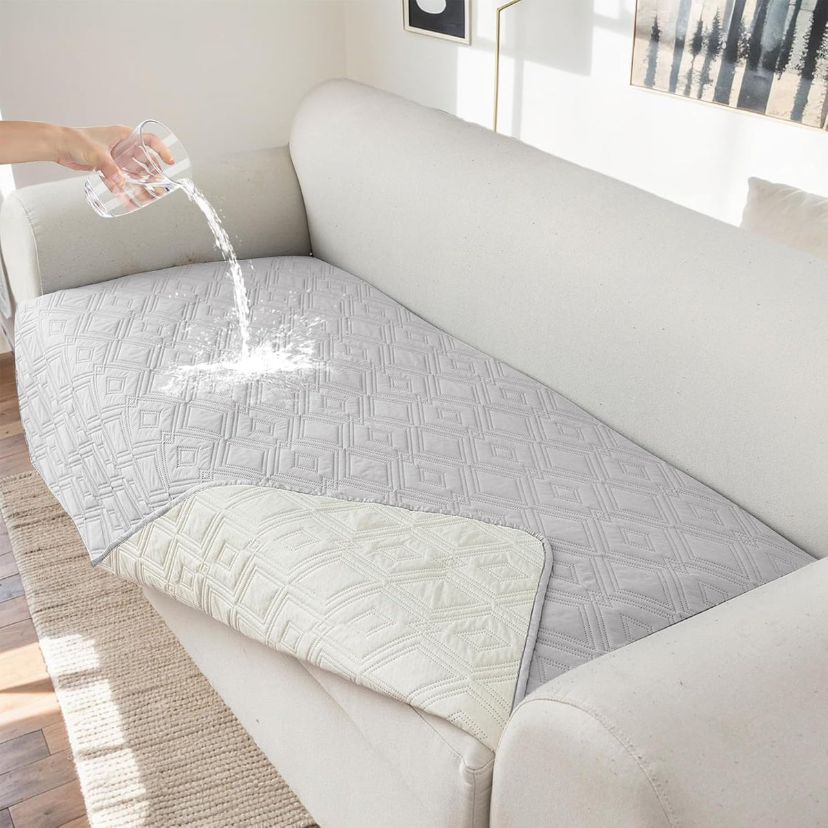 Waterproof Couch Cover for Dogs Non Slip Washable Sofa Protector by Genina