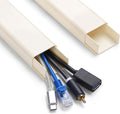 ZhiYo 32" Cord Covers for 4-7 Wires on Wall, Beige, 1.54" W x 0.75" H | Paintable TV Cord Hider for Wall-Mounted TVs, Self-Adhesive Wire Cover for Walls, Easy Installation, 2 Pack (16" Each) by ZhiYo