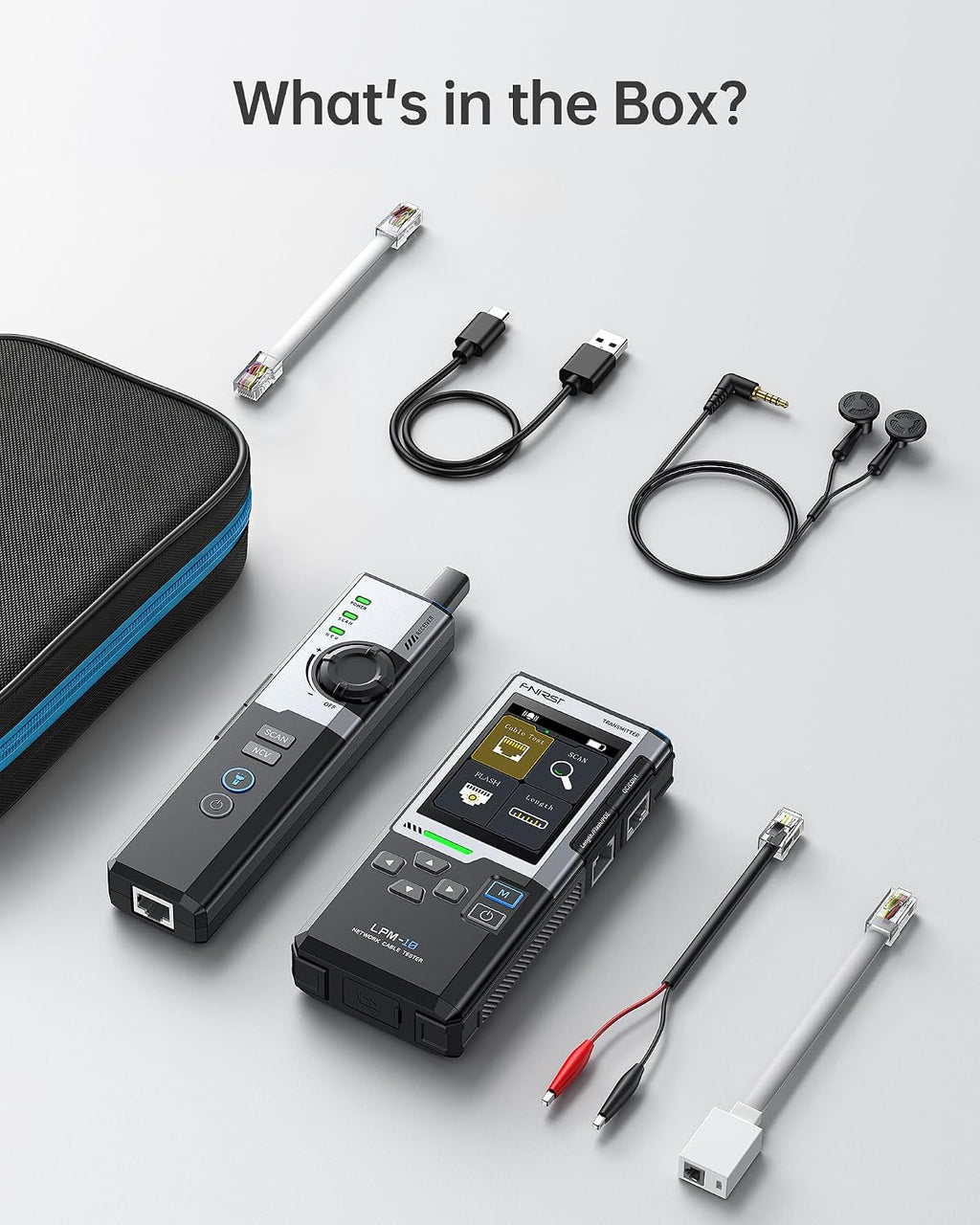 FNIRSI LPM-10A Network Cable Tester Kit, for CAT5 CAT5e CAT6 RJ11 RJ45 - Image 9