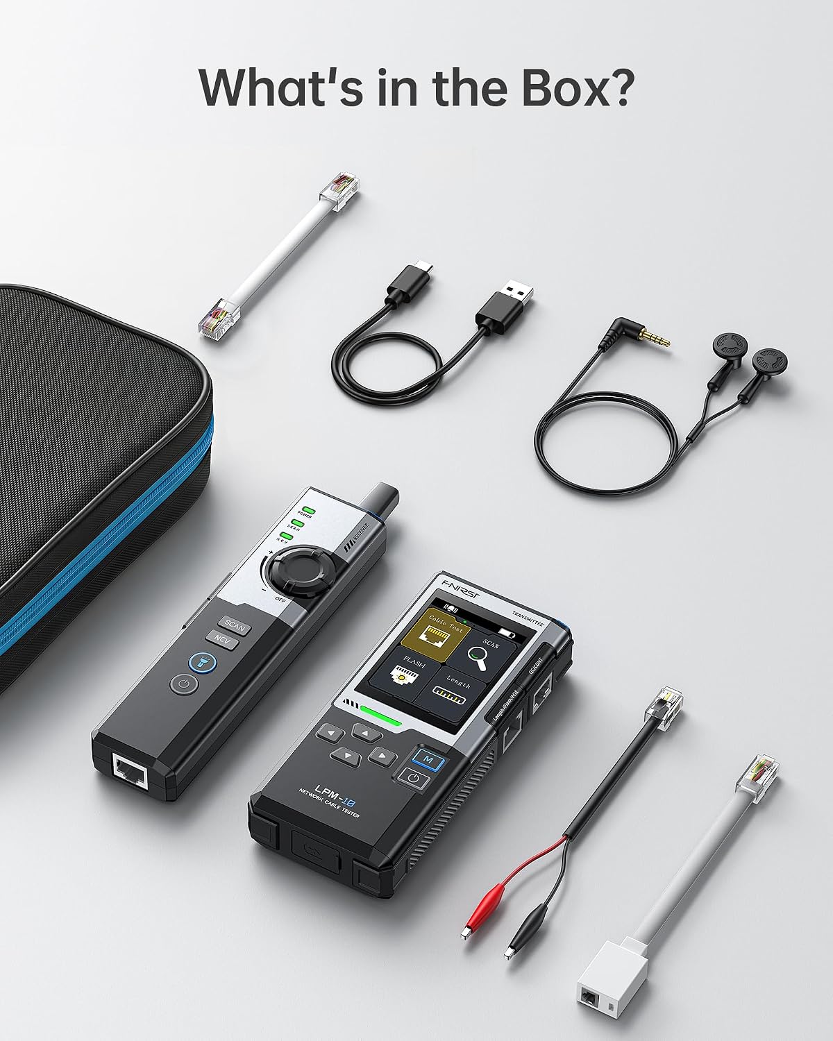 FNIRSI LPM-10A Network Cable Tester Kit, for CAT5 CAT5e CAT6 RJ11 RJ45 - Image 9