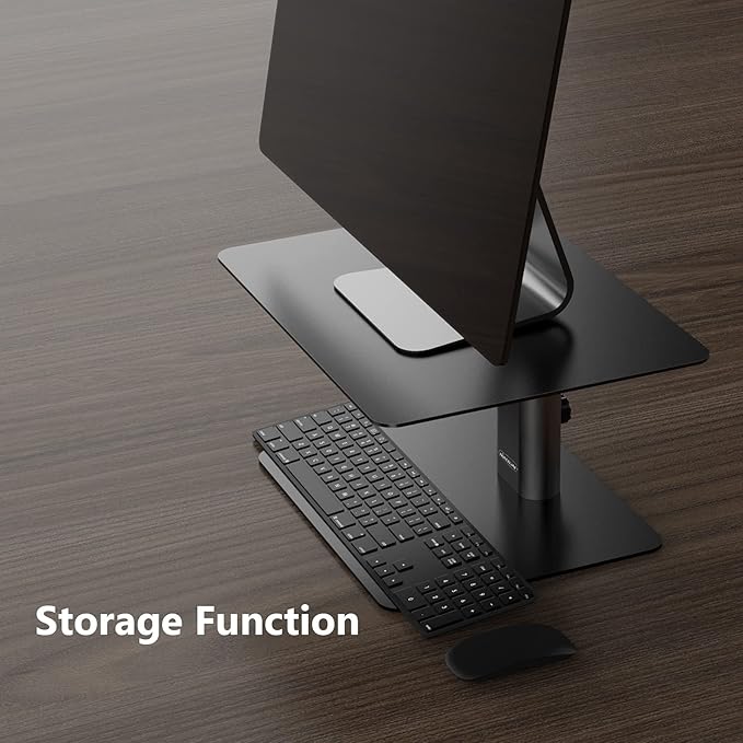 Nillkin Monitor Stand for Desk, Adjustable Height Computer Monitor Stand | Ergonomic Aluminum Computer Stand for Desktop | iMac, Studio Display XDR, Dell, HP, Lenovo, Other Screen Display | Black - Image 5