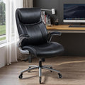 MALOL Ergonomic High-Back Executive Office Chairs, Heavy Duty Home Computer Chair with Lumbar Support, Flip-Up Arms, and PU Leather Upholstery, Black by MALOL