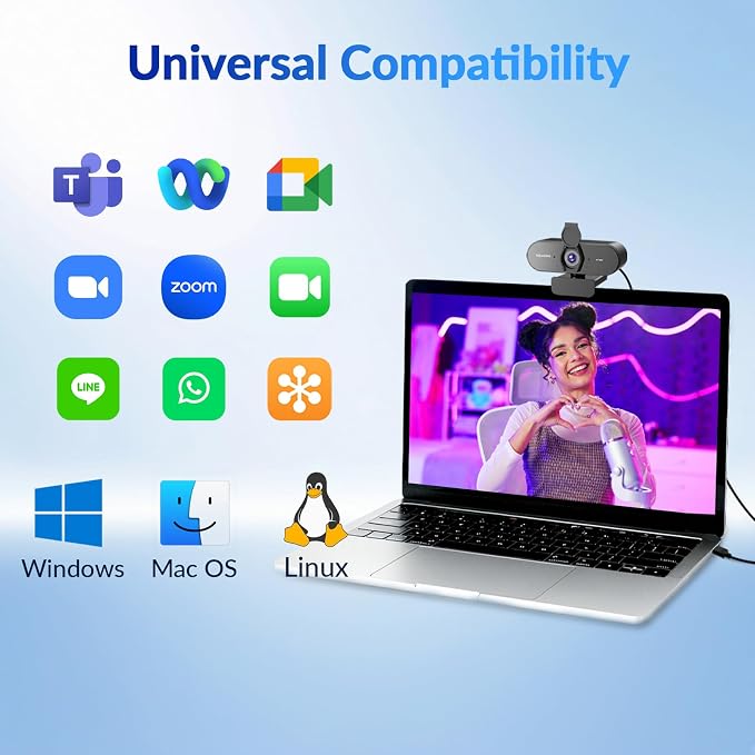 EasyCam 4K Webcam for PC - Ultra 4K HD, PDAF Autofocus, Dual Mics | Auto Light Correction, 79°FOV, Plug & Play, Privacy Cover, Computer Camera for High-End Business Meetings & Live Streaming - Image 8