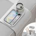 Couch Cup Holder Tray for 8 inch Sofa Arm,Silicone Couch Drink Holder-Flexible Couch Caddy for Phone, Snacks, and Remotes, Gifts for Mom, Gifts for Women - Gray by SemiShare