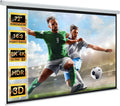 72" Projector Screen Motorized 16:9 for Home Theater Outdoor White by YODOLLA