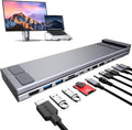 Laptop Docking Station Stand,11 in 1 Laptop Dock Stand with 4K HDMI | 4K@60Hz HDMI, 2 USB A 3.0, 2 USB A 2.0, PD 100W, USB C 3.0+SD&TF+Audio Compatible with Mac Pro/Air/Dell/HP/Surface/Lenovo by Mukiya