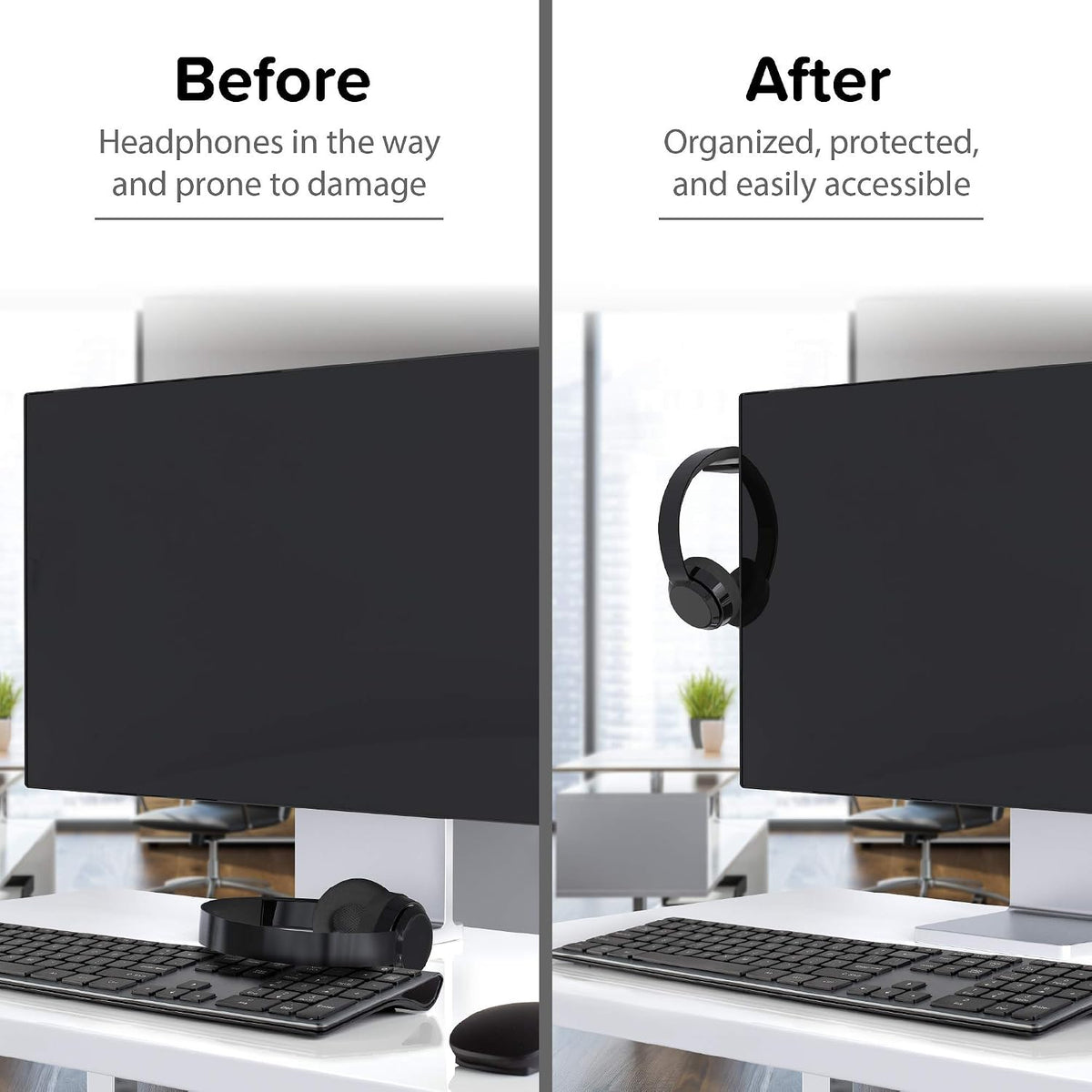TotalMount Hidden Monitor Stand for Headphones – Does Not Block Monitor - Image 3
