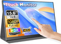 15.6" Touch Portable Monitor, FHD 1080P IPS, 60Hz, HDR Support | Aluminum Alloy Frame, HDR Support, Smart Cover, Speakers, VESA , USB-C/HDMI, for PC, Laptop, Mac, PS5, Xbox, Switch by DHPL