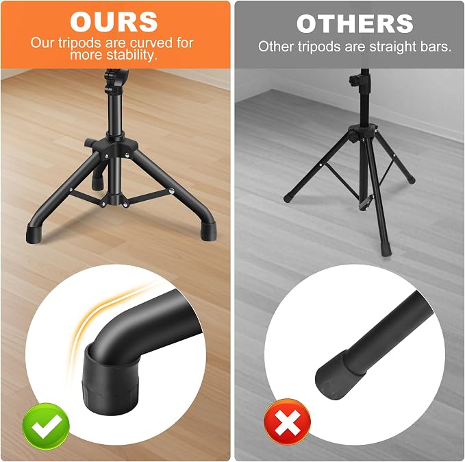 Ramzi Projector Stand,Projector Laptop Stand Tripod Laptop Tripod Stand | Height 24.4" To 46" Laptop Floor Stand For Dj Equipment, Outdoor Movies, Office, Home, Stage Or Studio (Black) - Image 3