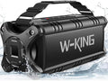 W-KING Bluetooth Speaker, 90W Max Loud IPX6 Waterproof Portable Speaker, 50W Deep Bass/Subwoofer *2/40H/EQ/TF/AUX, 105dB Large Boombox Outdoor Speakers Bluetooth Wireless for Party/Camping/Jobsite by W-KING
