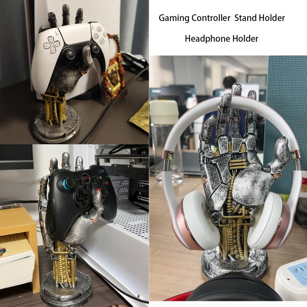Game Controller Stand Holder for PS4 PS5 Xbox Switch Pro Headset Desk Stand Display Holder Mechanical Hand Gaming Accessories Desk Decor Figure (Iron) - Image 4