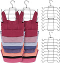 ZEDODIER 4 Pack Tank Top Hanger, Bra Organizer for Closet, Space Saving | 64 Hooks Total, Sturdy Metal, 360° Rotating, Foldable Design, Hanging Closet Organizers and Storage for Apartments and Dorms by ZEDODIER