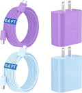45W Super Fast Charger USB C Android Phone Type C Charger Fast Charging Block with 6.6FT Cord for Samsung Galaxy S26/S26 Ultra/S26+/S25 Ultra/S25/S24 Ultra/S23 Ultra/S22/S21/S20/Note 10, Purple+Blue by Ubearkk