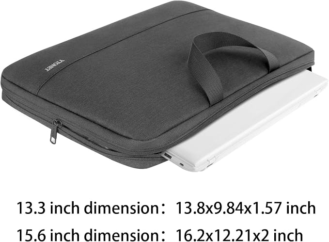 Ytonet Laptop Sleeve Case 13 13.3 Inch,TSA Slim Laptop Cover with Handle | Compatible with MacBook Air MacBook Pro HP Dell Lenovo Notebooks, Water Resistant Business Carrying Case, Black - Image 3