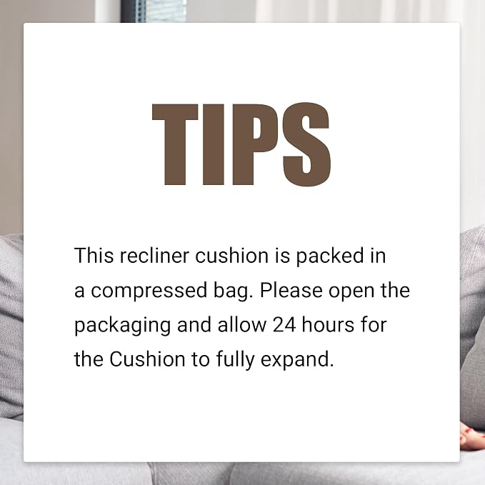 HOMBYS Recliner Seat Cushion with Lumbar Support Pillow and Adjustable Headrest, Medium Firm Foam Filling Chair Pad and Back Support, Non-Slip Design for Comfort and Pressure Reduce, Brown - Image 7