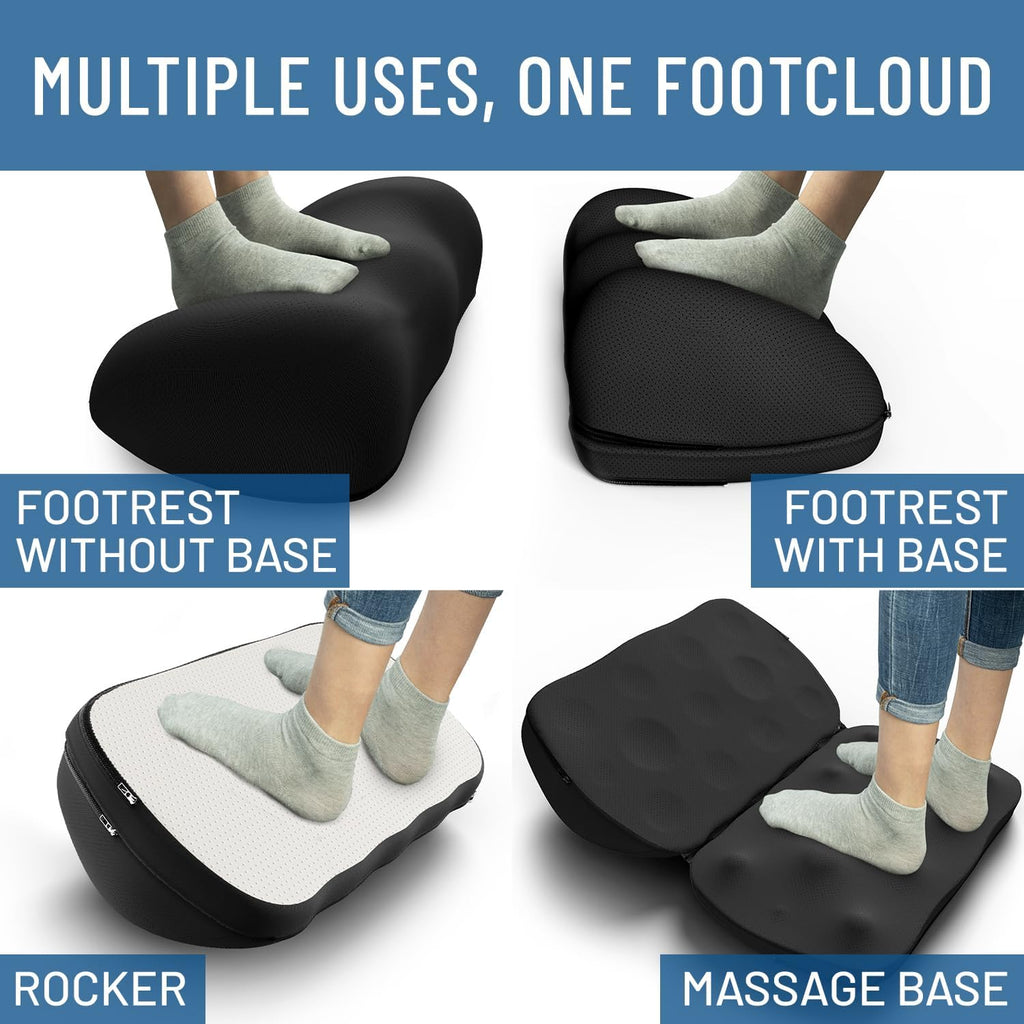Everlasting Comfort Adjustable Cloud Foot Rest for Under Desk at Work with Pressure Point Nodes - Comfortable Memory Foam Office Foot Stool & Desk Pillow, Gaming & Home Accessories - Image 5