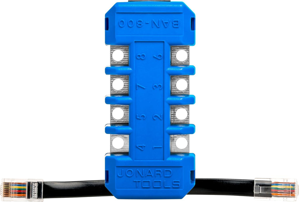 Jonard Tools BAN-800 RJ45 8-Position Modular Adapter, Test RJ11, RJ12, and RJ45 Plugs by Jonard Tools