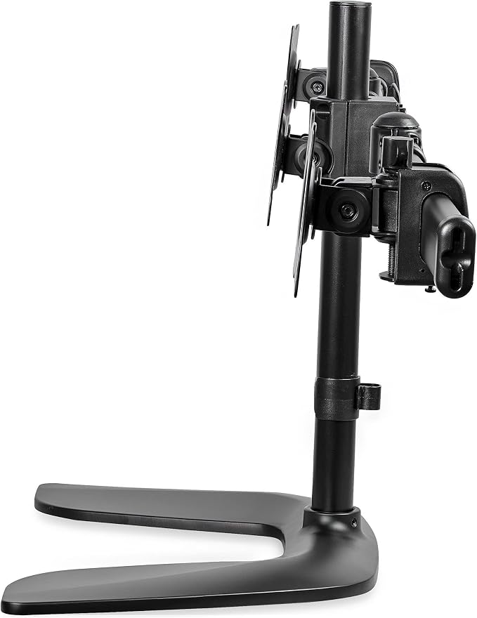 StarTech Triple Monitor Stand 13in to 27in, VESA, Black (ARMBARTRIO2) | For Monitors 13" to 27" (17.6lb/8kg), Adjustable VESA Computer Stand for 3 Screen Setup, Steel, Articulating - Image 5