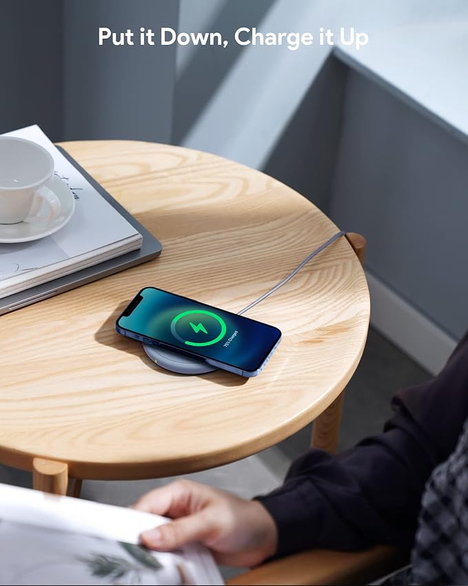 Wireless Charger, 15W Max Fast Wireless Charging Pad 2-Pack Compatible with iPhone16/16Plus/16Pro/16ProMax/iPhone15/15Pro/15Plus/14/13/12/Samsung S24 /S24Ultra/S23Ultra/S22/S21,AirPods Pro 2 Blue - Image 6