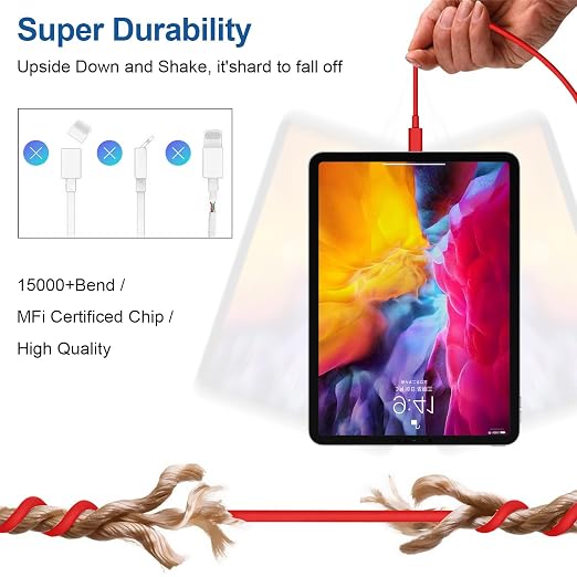 iPhone 17 16 15 Fast Charger and 10ft Type C to C Cable Cord Long, 20W USB C Charging Block Plug for Apple iPhone 17 Pro Max/17 Air/16 Pro/16 Plus/15 Pro/15 Mini/iPad Power Adapter Cube Brick/AirPods - Image 3