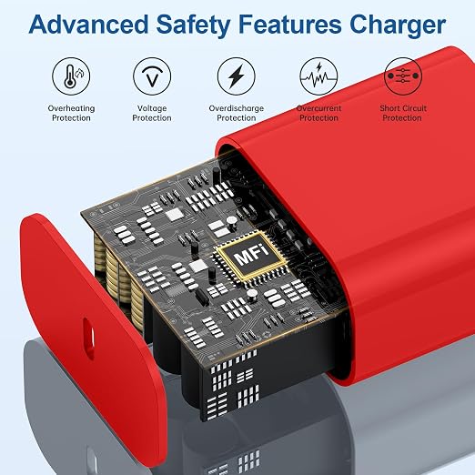 iPhone 17 16 15 Fast Charger and 10ft Type C to C Cable Cord Long, 20W USB C Charging Block Plug for Apple iPhone 17 Pro Max/17 Air/16 Pro/16 Plus/15 Pro/15 Mini/iPad Power Adapter Cube Brick/AirPods - Image 5