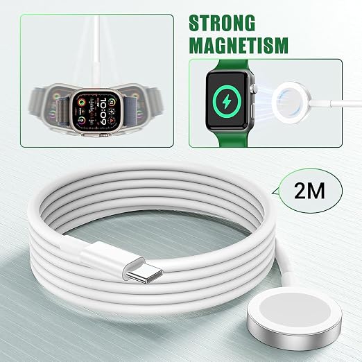 Apple Watch Charger Fast Charging, USB C Magnetic iWatch Fast Charging Cable Cord 6ft and iPhone Type C Wall Charger Block Plug for Apple Watch Series Ultra 2/Ultra/Series 11/10/9/8/7/SE/6/5/4/3/2 - Image 2
