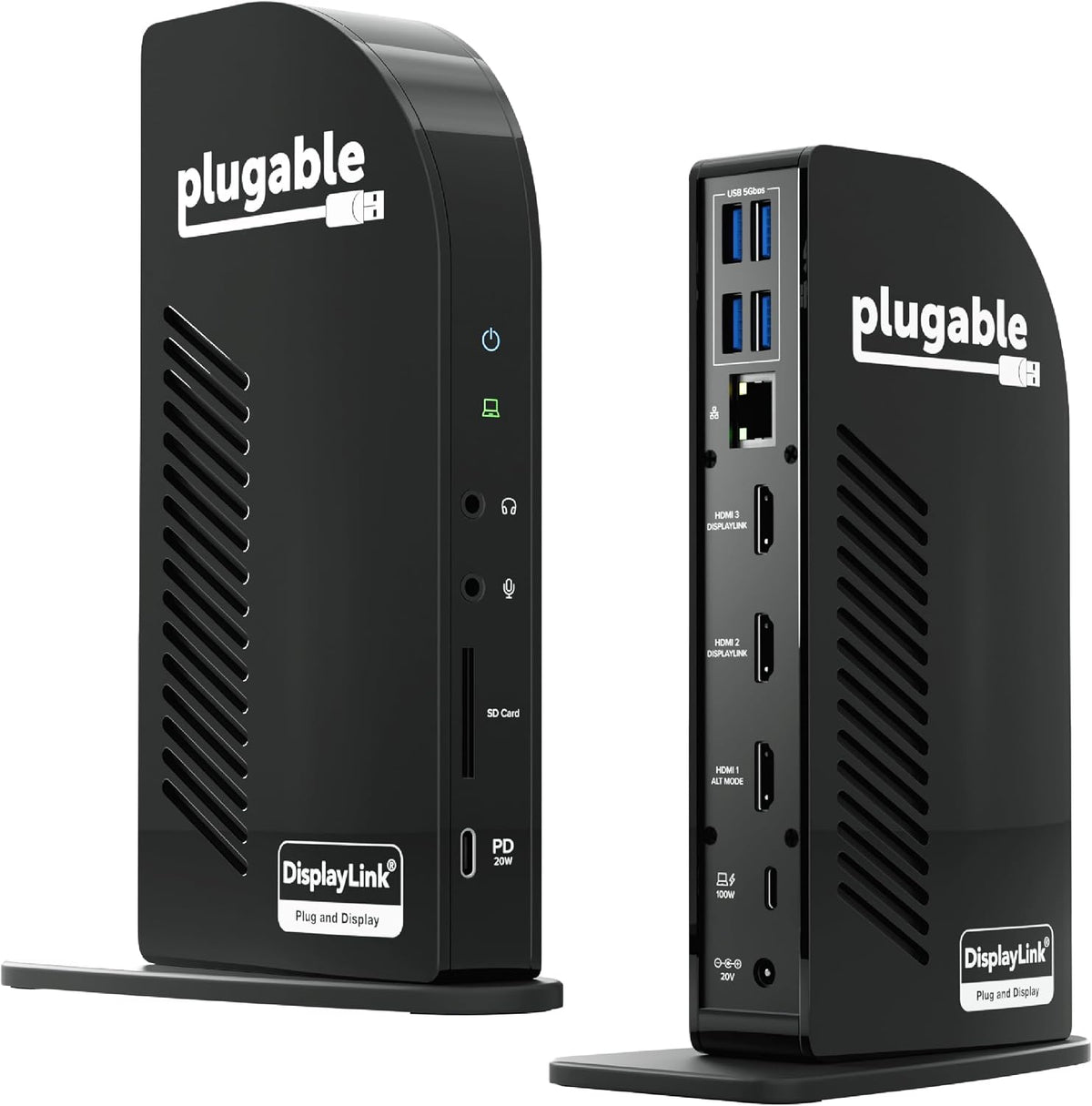 Plugable USB-C Triple Monitor Docking Station, 13-in-1, 100W Charging by Plugable