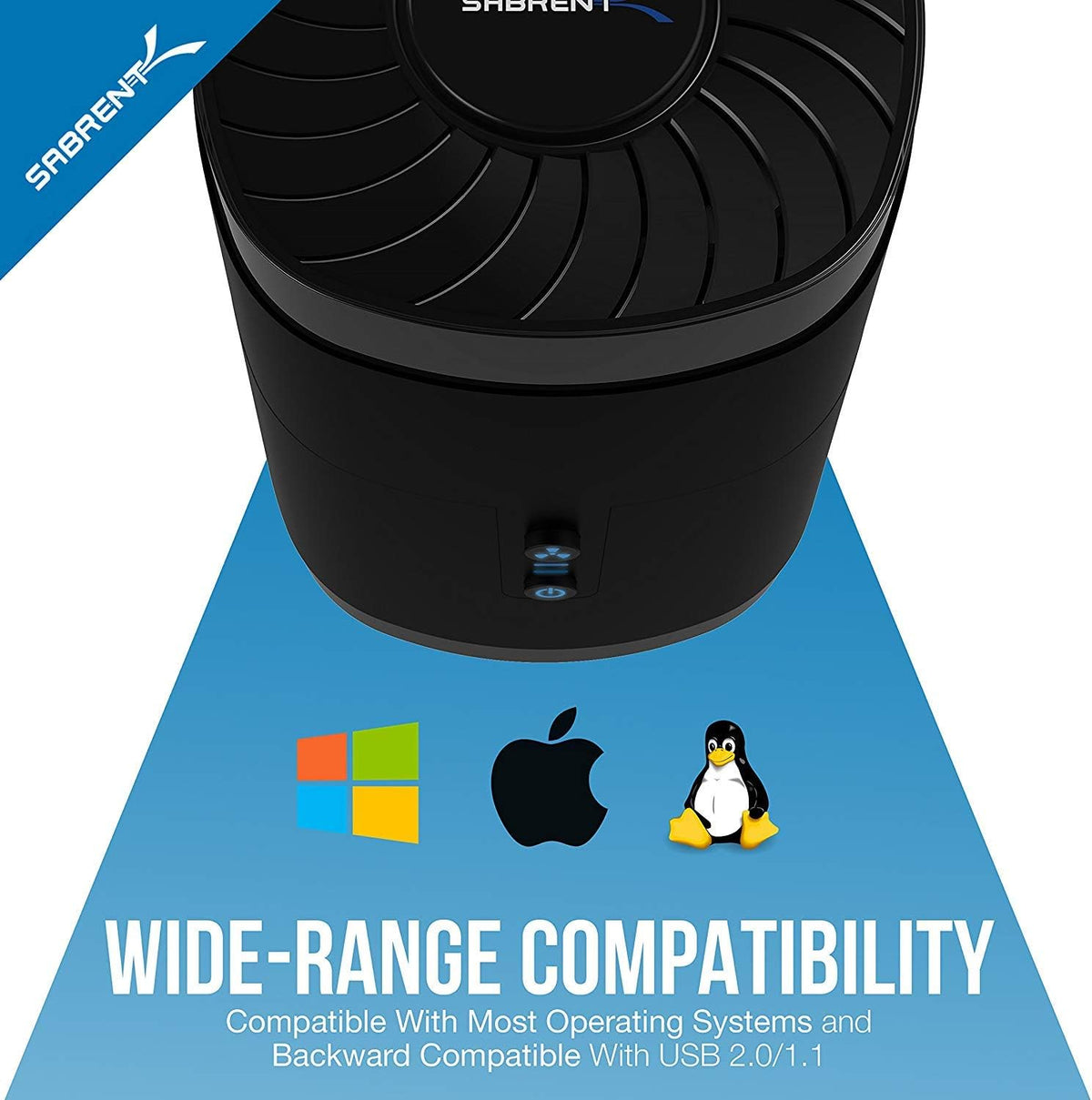 SABRENT USB 3.0 4-Bay 2.5in SATA SSD/HDD Docking Station, Fan (DS-4SSD) - Image 7
