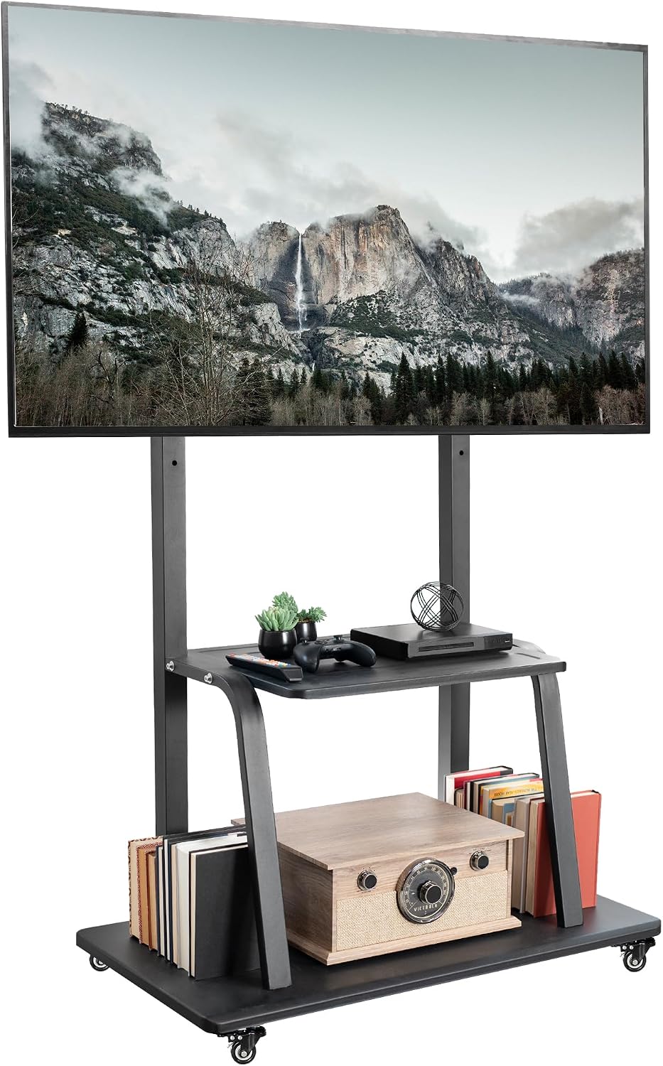 VIVO Mobile TV Cart with Dual Level Shelving for 42-100 in Screens by VIVO