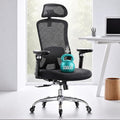 Marsail Big and Tall Ergonomic Office Chair with 6D Armrests | Ergonomic chair with 3D Headrest, slide seat, lumbar support, 4-position recline, adjustable seat height and 330 lbs capacity by Marsail