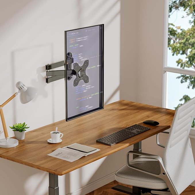 WALI TV Wall Mount Full Motion 15 inch Extension Arm, 2 Pack for Monitor TV | Fits 13-32", VESA 100/75, Holds 33 lbs, Tilt/Swivel/Rotate for Comfortable Viewing, Relieves Neck Strain for Office, 1330LM-2 - Image 4