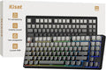Kisnt KN85 Wireless Mechanical Keyboard, 75% Layout with Side Printed PBT Keycaps, Bluetooth/2.4GHz/USB-C, Custom RGB Backlit, Hot-Swappable Linear Switch,Creamy Sound for Gaming/Typing(Gradient Gray) by Kisnt
