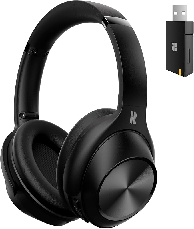 Calmbee Hybrid Active Noise Cancelling Headphones, Bluetooth 5.4 Headphones Wireless Over Ear with Mic for Clear Calls, Hi-Res Audio, 90H Playtime, Transparency, Deep Bass, Dongle Connect, Custom App | Bluetooth 5.4, Clear Mic Calls, Hi-Res Audio, 90H ... by Calmbee
