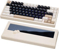 KEEBMONKEY WOBKEY Rainy 75 CNC Aluminum HMX/JWK/Cocoa Switches Triple-Mode Connectivity Mechanical Keyboard with Superior Acoustics, RGB/PP/Mirrored Glass/3500mAh/Violet Switch (Standard - White) by KEEBMONKEY