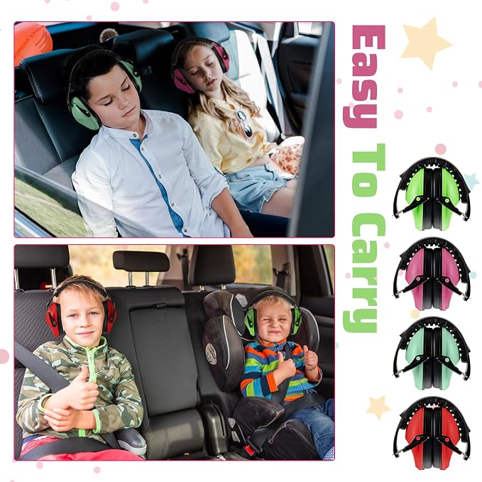 12 Pcs Kids Ear Protection Noise Cancelling Headphones Ear Muffs Bulk 27db Adult Noise Reduction Hearing Earmuff(Universal Fit (kids & Adults),Cute Style) - Image 8
