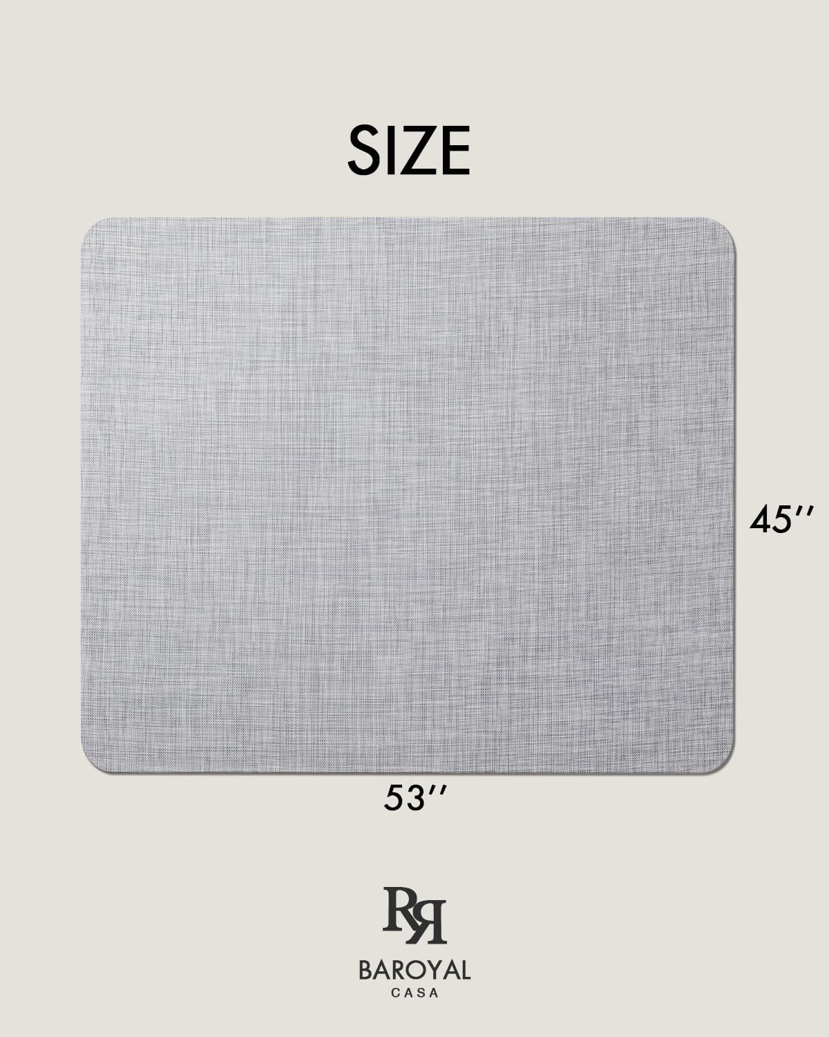 Baroyal Office Chair Mat for Hardwood Floor, Anti-Slip PVC, 45 x 53 Inch - Image 6