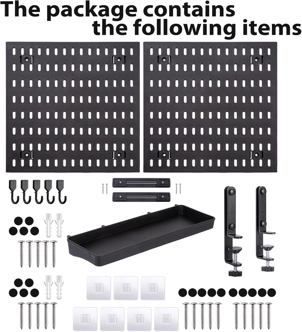 Gaming Desk Organizer Clamp-on Pegboard No Drill Storage - Image 7