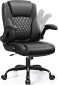 Leather Office Chair, PU Home Computer Desk Chairs with Ergonomic Back Support, 360°Swivel Free, Small Gaming Chair with Wheels and Adjustable Armrests, for Short People Use by Brick Attic