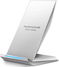 Fast Wireless Charger, NANAMI Wireless Charging Stand Compatible iPhone 17/17 Air/17 Pro/16/16 Plus/15/14/13/12, Desktop Charger Dock Phone Charging Stand for Samsung Galaxy S26/S25/S24/S23/S22/S21 by NANAMI