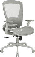 Mesh Office Chair,Ergonomic Computer Desk Chair,Sturdy Task Chair- Adjustable Lumbar Support & Armrests,Tilt Function,Comfort Wide Seat,Swivel Home Office Chair (Grey Frame Grey Mesh) by ELABEST