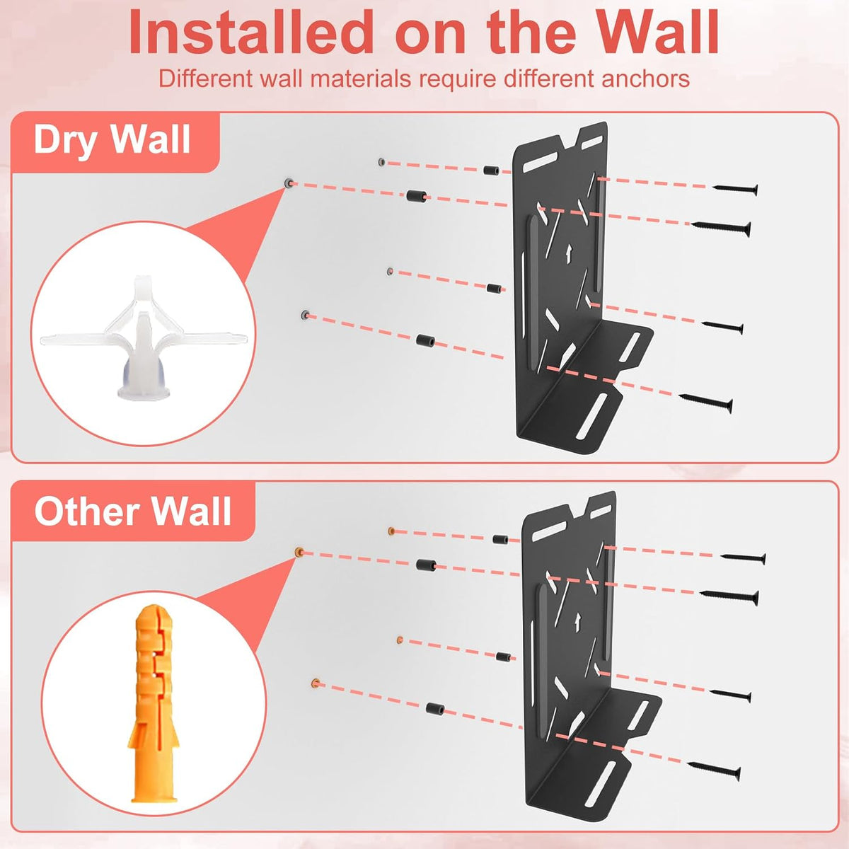 Universal Wall and VESA Mount for Micro PC, UPS Units, Wifi Router, Cable Modem and Other Electronic Devices Adjustable Strap Mount Bracket for Dell HP Lenovo Mini PC Mounted Behind the TV or Monitor - Image 4