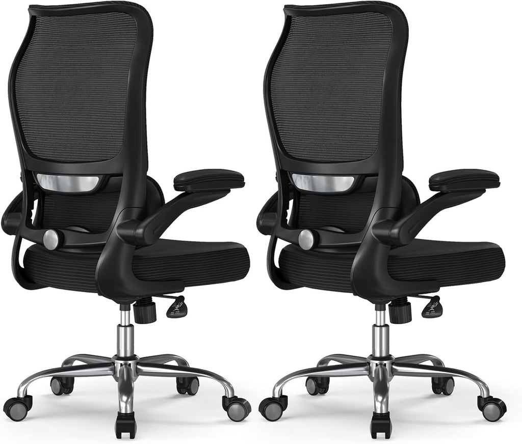 TRALT Office Chair Ergonomic Desk Chair with Lumbar Support Black, 2 by TRALT