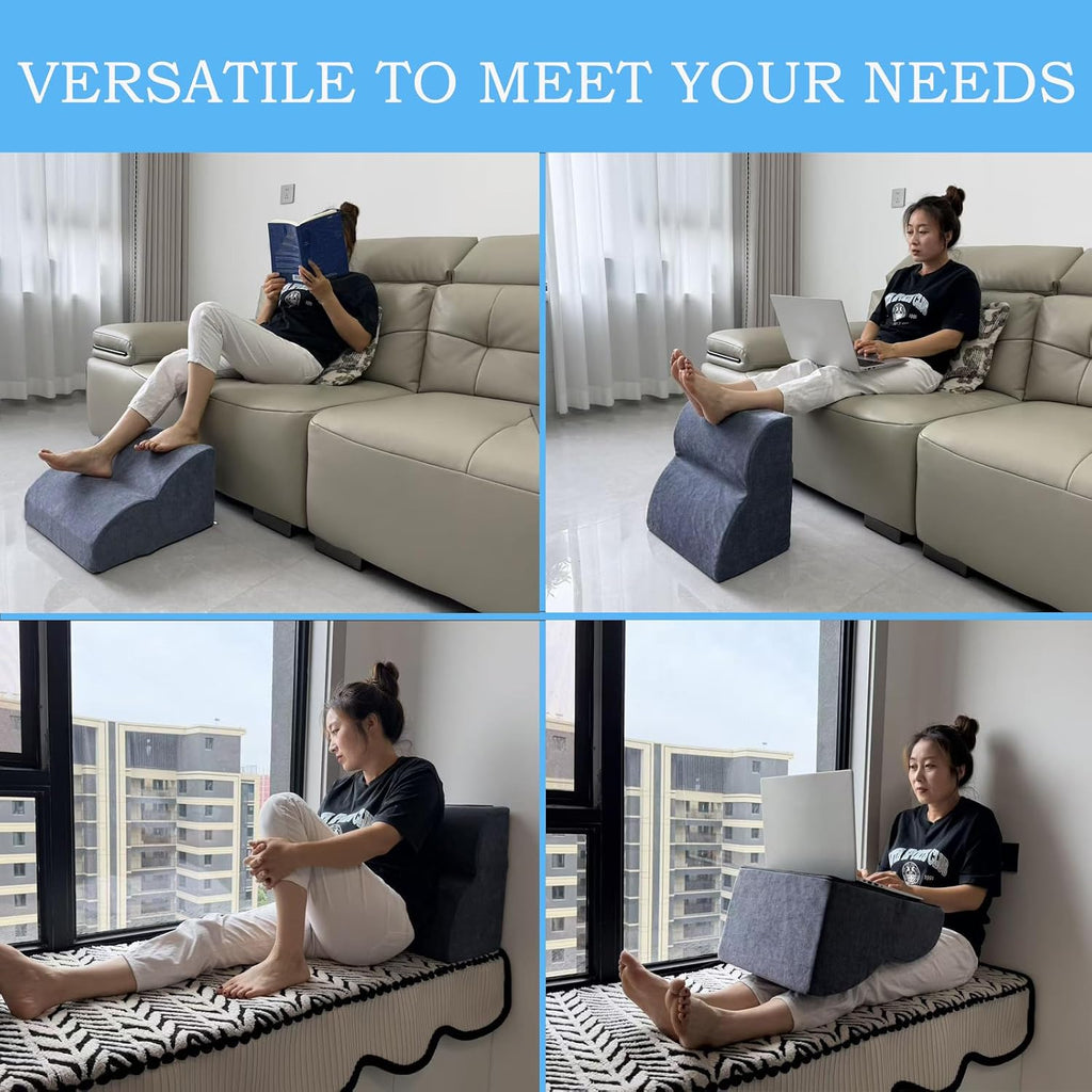 Foot Rest for Under Desk at Work.Multifunctional 3-Tier Foot Stool - Image 7